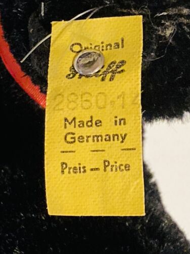 Steiff Black Cat VTG 1950s Germany All Tags 2860.14 Halloween Tomcat Original C9 - Picture 4 of 10