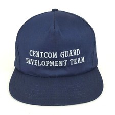VTG 80s Centcom Guard USA Made Trucker Hat Snapback Embroidered Adjustable Cap