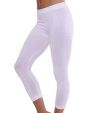 Women's Plus Size Seamless Solid Plain Capri Legging: One Size