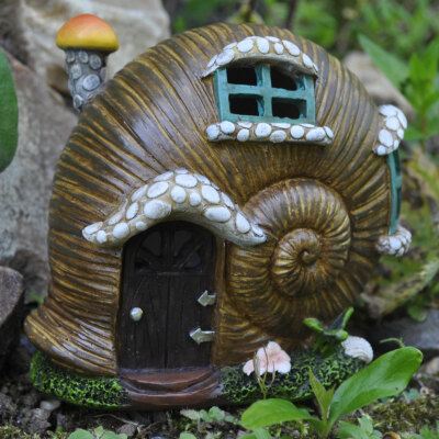 Magische Schneckenschale Feenhaus Gartenornament LED Waldland Elf Pixie 39209