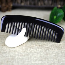 Natural Black Buffalo Horn Comb Hair comb Ox Horn Fine/Wide-Toothed Massage Comb