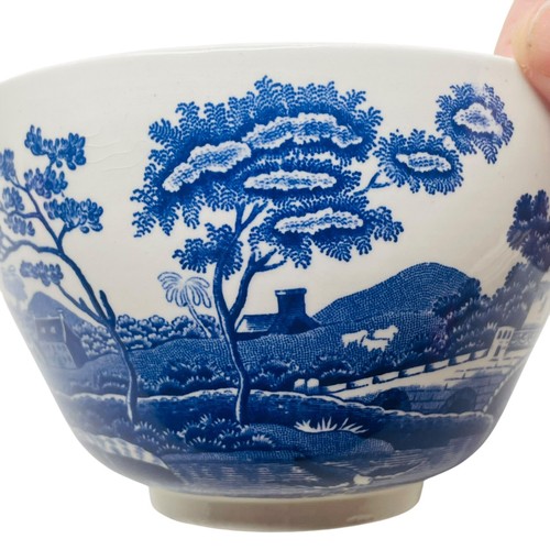 Spode HUGE Blue Willow Auld Lang Syne Bone China Teacup Boullion Cup O' Kindness - Picture 16 of 19