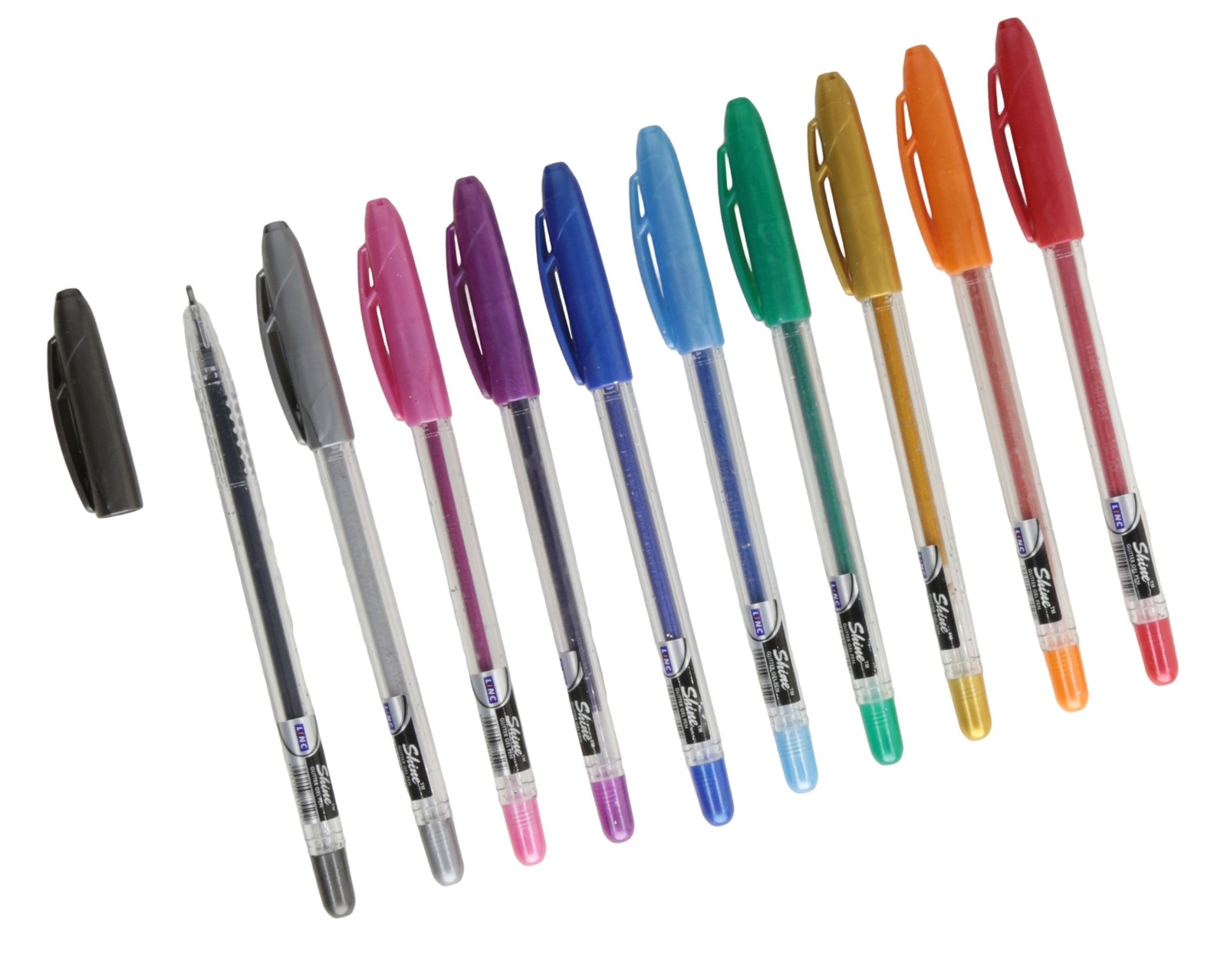 LINC Metallic Glitter Gel Pens, Sparkle Shine Pack of 10 Assorted Colors eBay