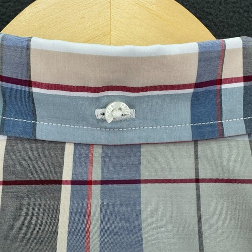 Brooks Brothers Hemd Herren Medium rot Fleece kariert langarm Button Down weich - Bild 12 von 14