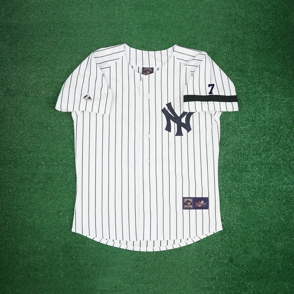 Camiseta deportiva blanca Don Mattingly 1995 New York Yankees Cooperstown para hombre Foto 2 de 4