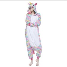 Newcosplay Unicornio Body Pijama Estrellas Arco Iris Unisex Niños Talla 10