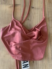 NWT Urban Outfitters Leila Strappy Cowl Neck Top, Brown, Large