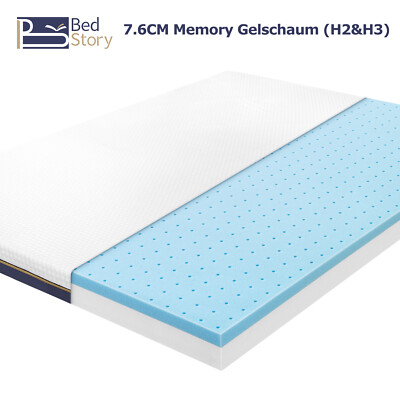 7.5CM 5CM Matratzenauflage Matratzentopper 90 140x200 160x200 180x200 H2 H3 H4