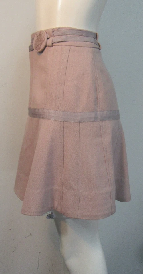 Marc Jacobs Light Pink Wool Flare Skirt w/ Owl Belt sz 10 - Image 2 of 4