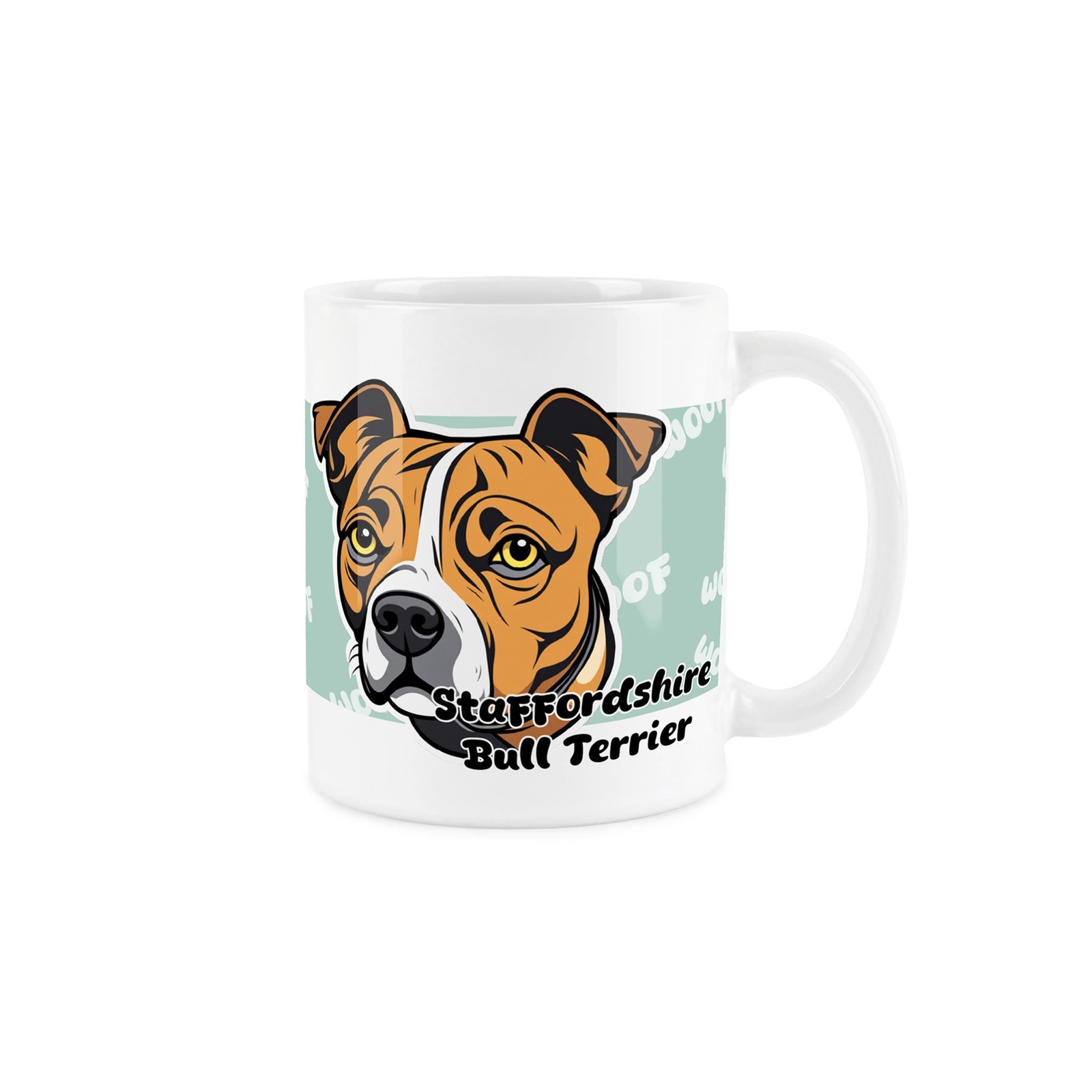 Staffy Mug - Cartoon Dogs Ceramic Tea/Coffee Gift Cup
