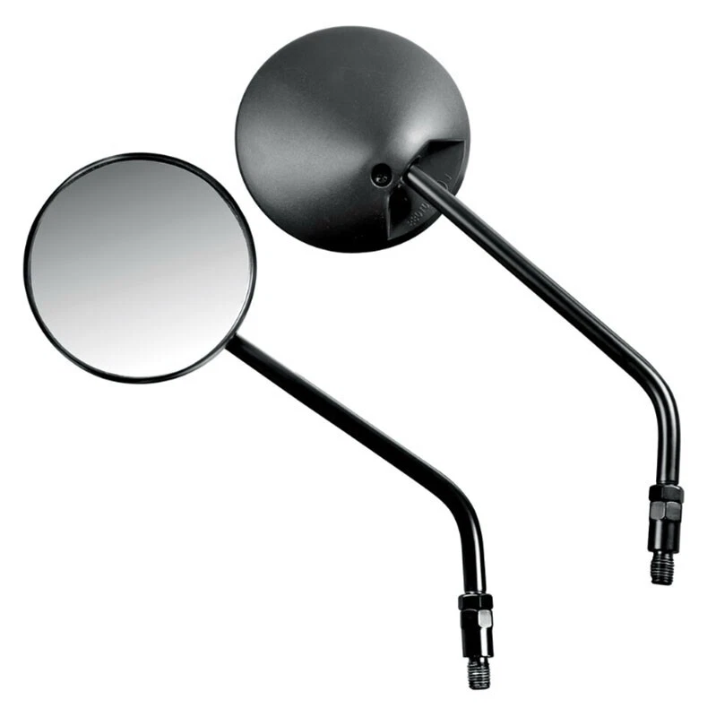 SPECCHIETTI RETROVISORI MANUBRIO COPPIA PER MOTO SCOOTER BAR END NERO CAFE RACER