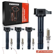 A-Premium 4x Ignition Coil + 4x Iridium Spark Plug Kit for Honda Accord Acura