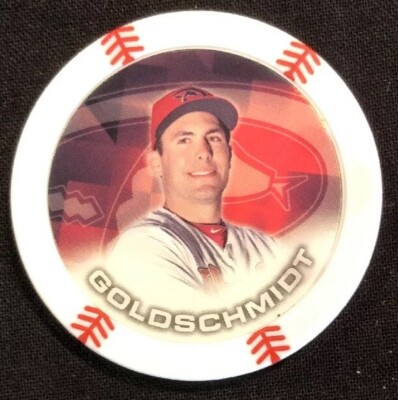 Topps CHIPZ White Magnetic Poker Chip Paul Goldschmidt Arizona D-Backs 2014