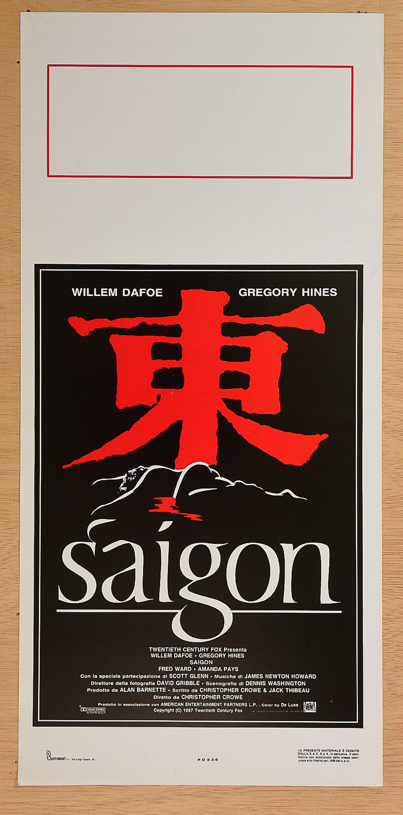 Locandina originale film Saigon (1988) - Regia di Christopher Crowe