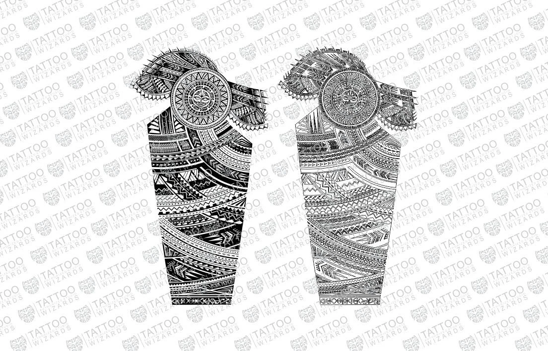 Sleeve Tattoo Drawing Template