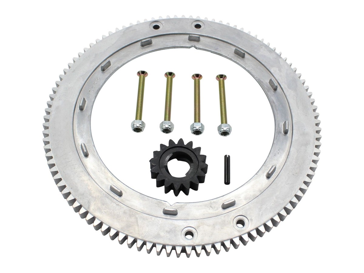 Starterkranz Zahnkranz Schwungrad Mit Ritzel – Alu, 99 Zähne, Ø 205 Mm, Kompatibel Für Briggs & Stratton Motoren 280707 U.a.