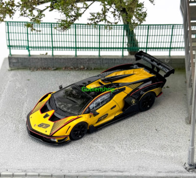 GB HH 1:64 Yellow Essenza SCV12 Racing Sports Model Diecast Collect Car
