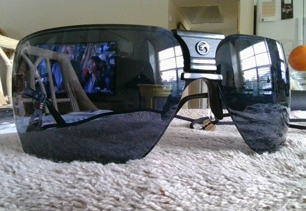🇺🇸 1980s Gargoyle Sunglasses, 85MM Blue Lens with Black