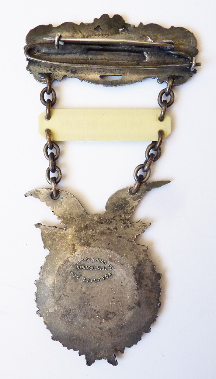 Fraternal Order of Eagles Brooch Badge v. 1910 USA Whitehead & Hoag Medal