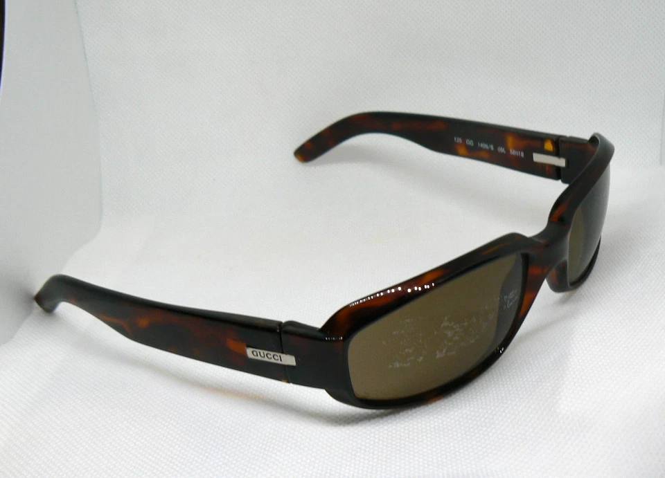 Gafas de sol Gucci GG1409/S 05L marrón escudo - 56-18-125 hechas en Italia Foto 2 de 4