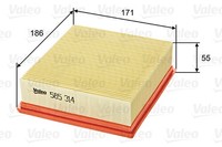 Luftfilter Valeo 585314 Filtereinsatz FüR SX4 GY Fiat Suzuki Sedici Classic EY