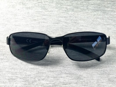 Rechteckige Sonnenbrille Herren Damen schwarz mit Seitenschutz sportlich UV400 Retro schmal dunkel gewickelt