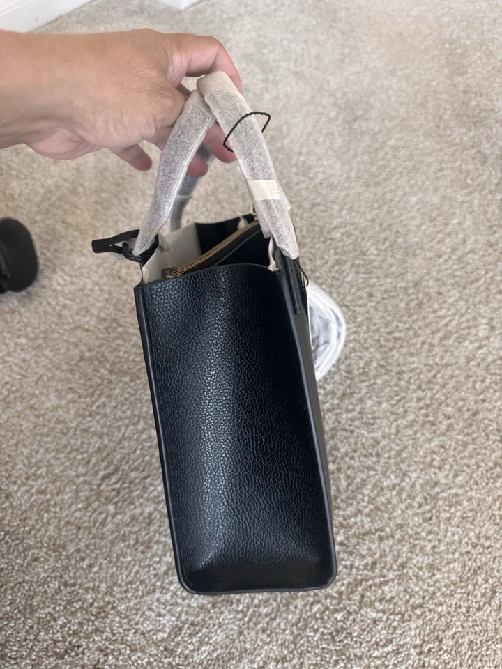 Bolsos de Mano Marc Jacobs Mini Grind de Cuero Recubierto Bandolera Cartera Negra Foto 4 de 4