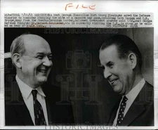 1968 Press Photo Dean Rusk and Dr. Gerhard Schroeder in Washington  - nee27260