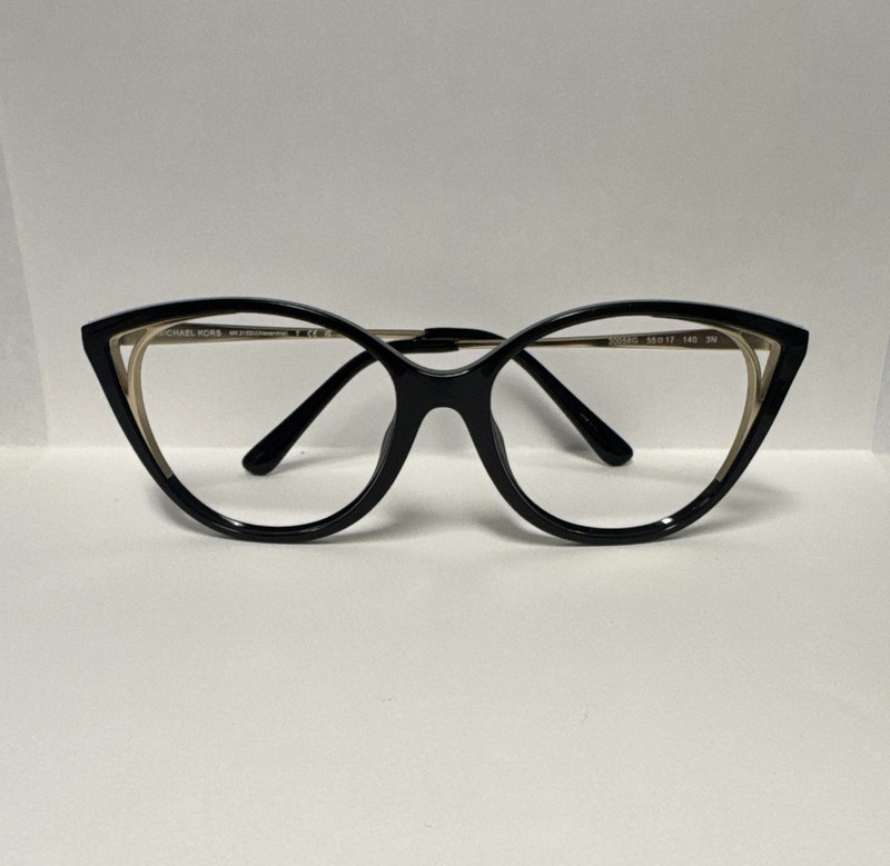 Michael Kors MK2152U Alexandria Full Black Cat Eye Plastic/Metal 55-17-140. #106