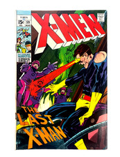 X-Men #59, 1969, Marvel Bronze Age Key Cyclops vs Sentinels Neal Adams Art