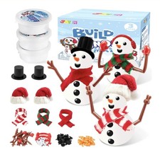 Build Your Snowman Pack Of 3 Crafting Kit Ages 6 Christmas DIY Ornaments NIB
