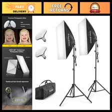 Softbox Lighting Kit 20x28" with LED Bulbs 50W 5500K for Photography  Video