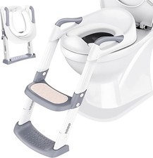 Vasino Allenamento Sedile WC Trainer: Sedile Allenamento WC Bambini con Sgabello a Passo