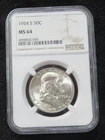 1954-S Franklin Half Dollar NGC Graded MS64