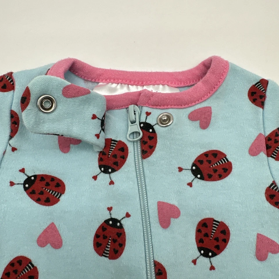 Kidgets One Piece Toddler Girls Size 0-3M Blue Aop Fll Zip Snap.#36325 - Image 3 of 4