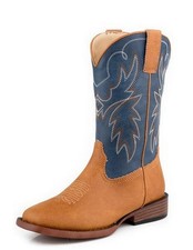 Roper Western Boots Boys Square Toe Heritage Tan 09-018-1900-3621 TA