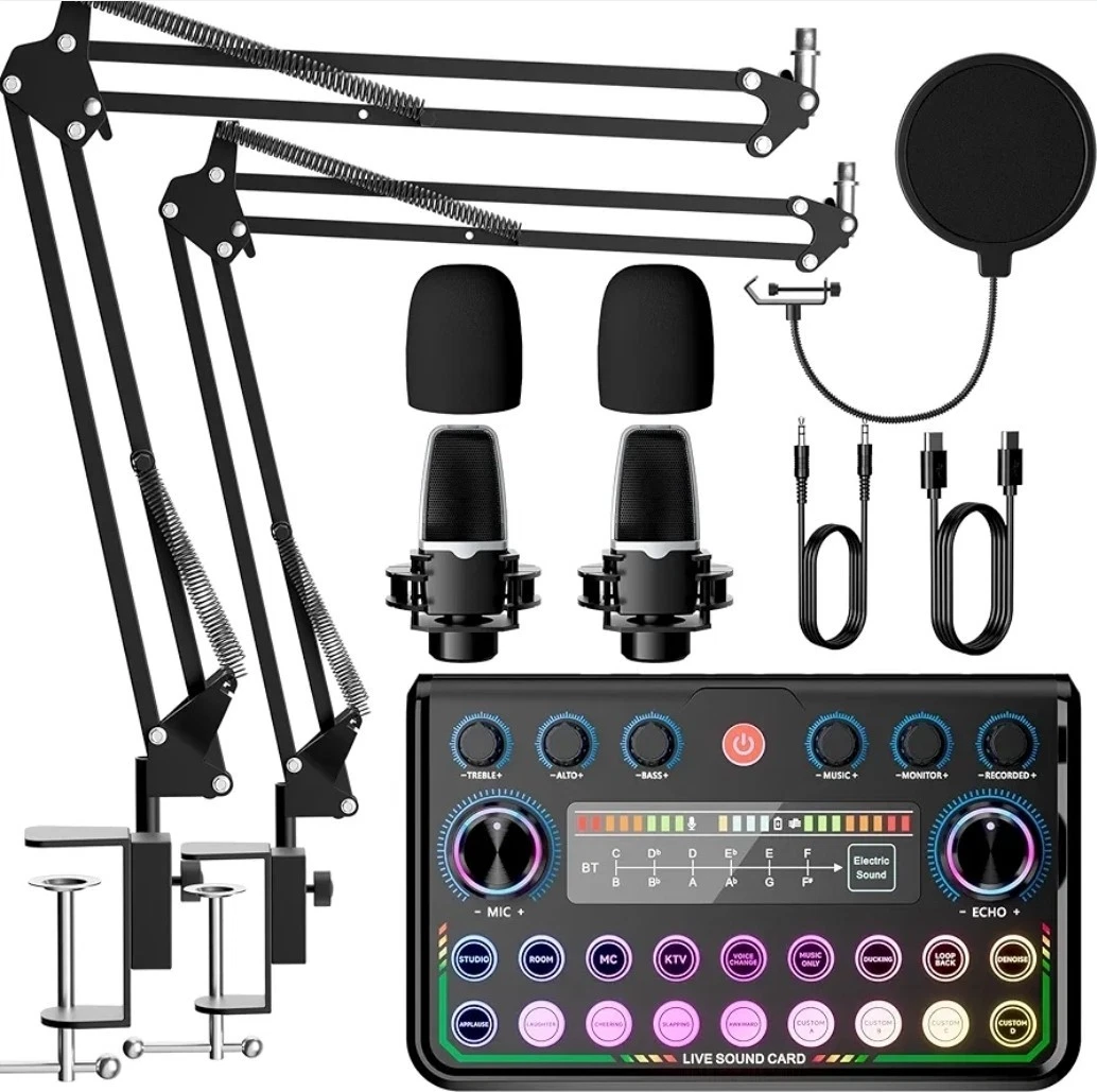 MICROFONO Q-MIC580 SCHEDE AUDIO BLUETOOTH FILTRO ANTI-POP CON BASE
