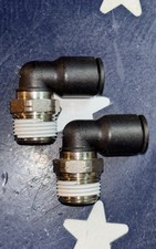 2 X Parker LEGRIS 3109 60 18  90Deg  3/8” PTC TUBE X 3/8 Male MNPT ELBOW    2pcs
