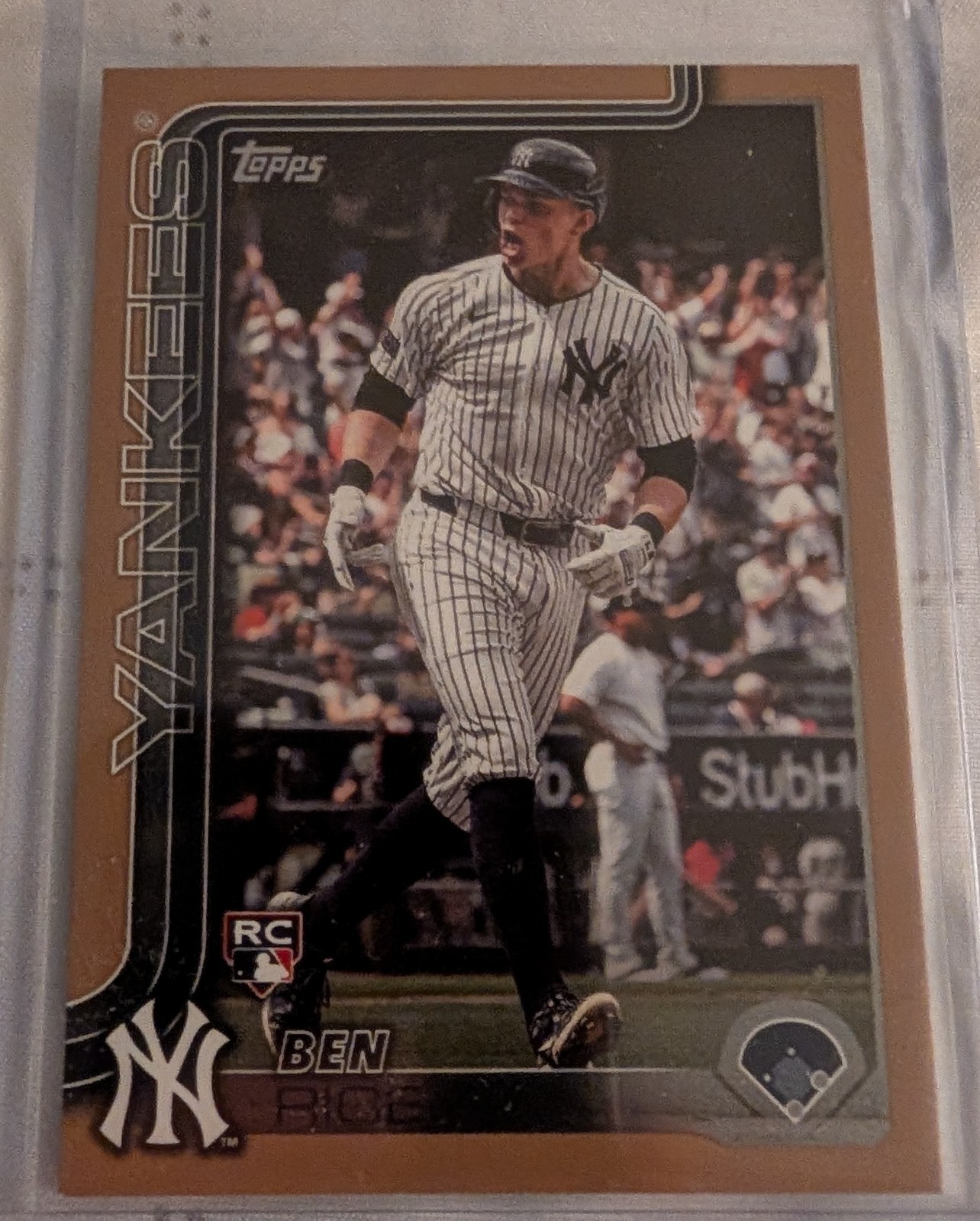 2025 Topps Series One #337 Ben Rice Gold Border /2025 New York Yankees (RC)