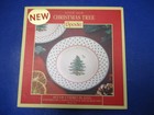 Spode Christmas Tree Polka Dot 4 Bread or Tidbit Plates New in Box 6.25"