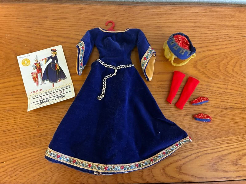 Vintage Mattel Barbie Little Theatre Costume "Guinevere" #0873 Complete 