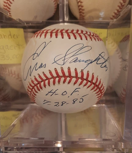 Enos Slaught Signed Official National League Rawlings Baseball HOF 1985