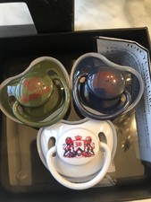 Authentic Juicy Couture 3 Pack Baby Pacifier Gift Set. New In Box