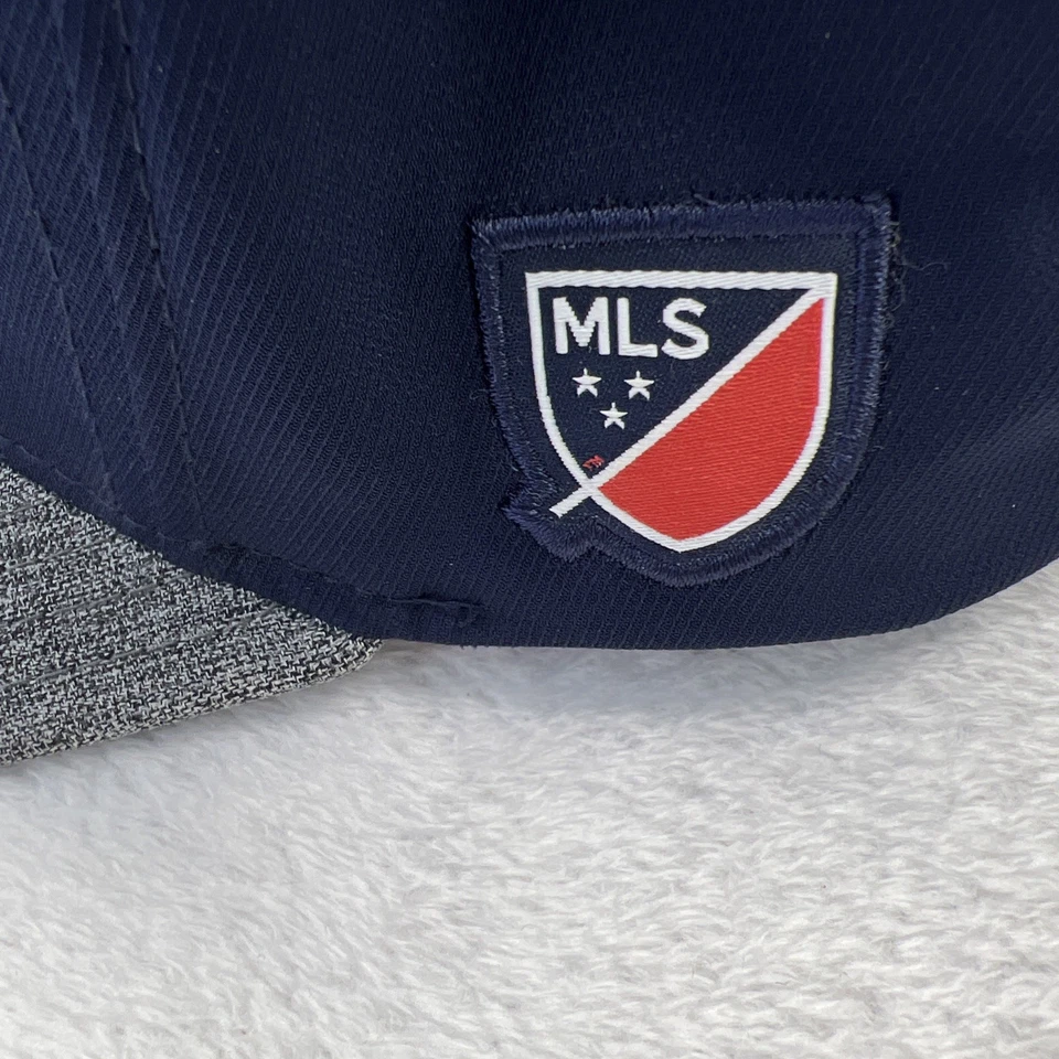 New England Revolution MLS Soccer Adidas Hat Cap Blue Gray Flag Snap Back - Image 3 of 4