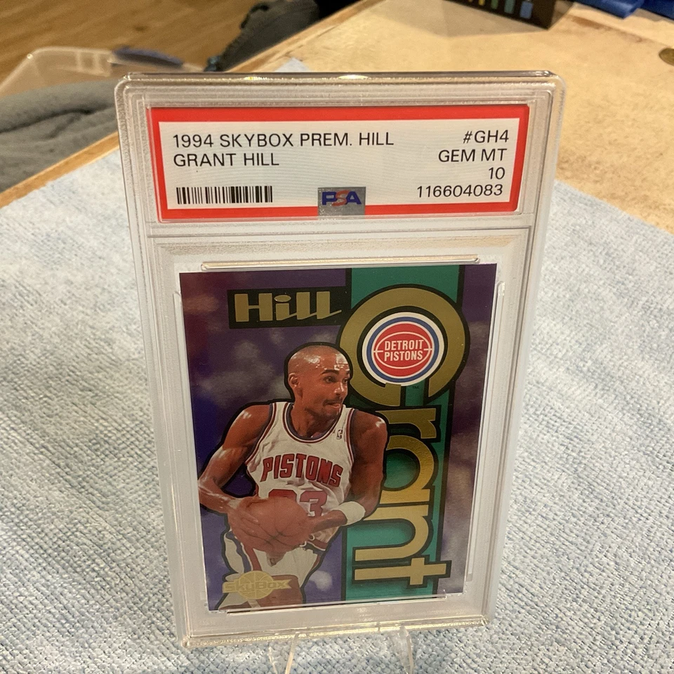 1994 SKYBOX PREMIUM GRANT HILL #GH4 BASKETBALL CARD GRADED PSA GEM MINT 10-DET. - Image 3 of 4