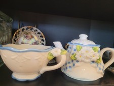 Bella Casa by Ganz Floral Ceramic Tea For One Set