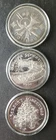 1991, 1991, and 1992 Christmas 1oz Silver Rounds in Capsules