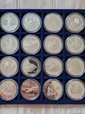 Malta 5 Pounds/Liri x 28 St&uuml;ck, Komplette Sammlung 1977 - 2007,  Proof, PP