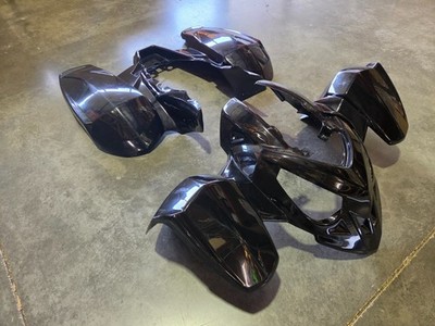 POLARIS PREDATOR 500 BLACK PLASTIC FRONT AND REAR FENDERS