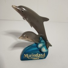 Vintage Marineland Canada Dolphins Wave Figurine Souvenir 10cm 447 Discontinued